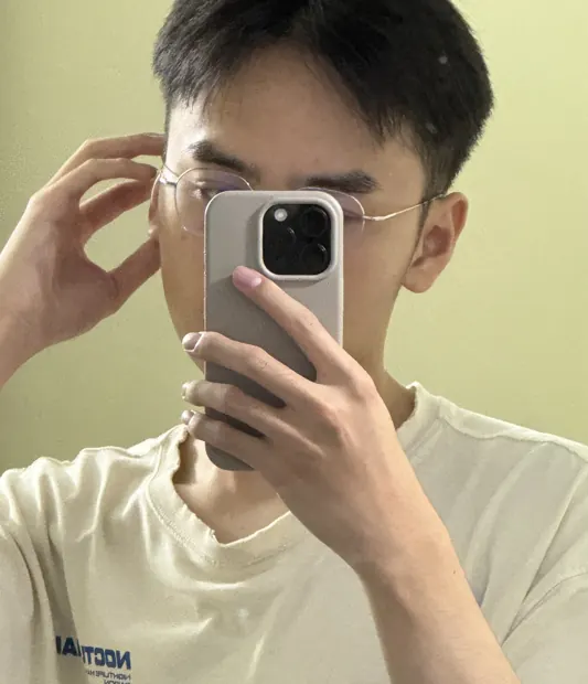 Mirror selfie with phone covering face